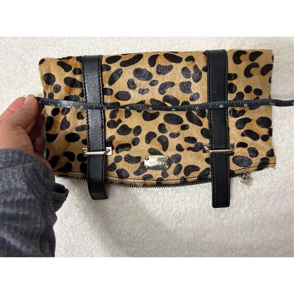 Jimmy Choo Zipper Crossbody Cowhide Cheetah print vintage small bag - Picture 7 of 9